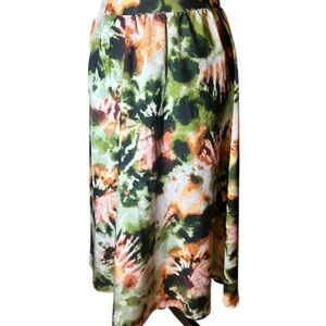 Live 4 Truth Green and Orange Midi Skirt
